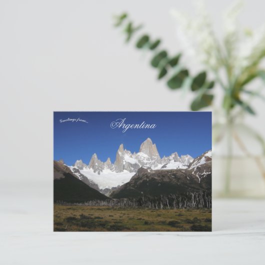 Mont Fitz Roy Argentina Briefkaart (Staand voorkant)