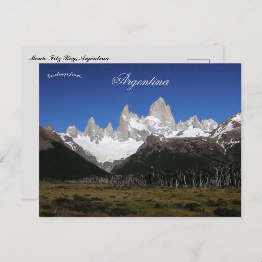 Mont Fitz Roy Argentina Briefkaart (Voorkant / Achterkant)