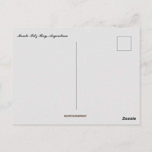 Mont Fitz Roy Argentina Briefkaart (Achterkant)