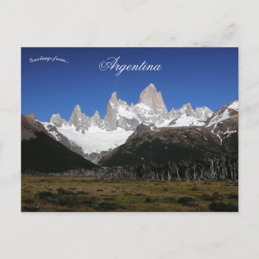 Mont Fitz Roy Argentina Briefkaart (Voorkant)