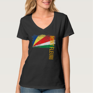 Mont Fleuri Seychellen vlag voor Seychellen Mannen T-shirt