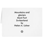 Mont Fort met bergen- en gletsjerkaart (Achterkant Horizontaal)