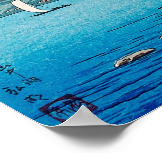 Mont Fuji depuis le lac Yamanaka Poster (Hoek)