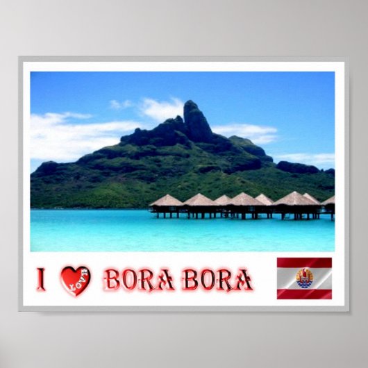 Mont Otemanu - Bora Bora - French Polynesia - Poster (Voorkant)