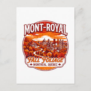Mont Royal herfstloof Montreal Quebec Briefkaart