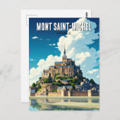 Mont Saint-Michel Briefkaart (Voorkant / Achterkant)