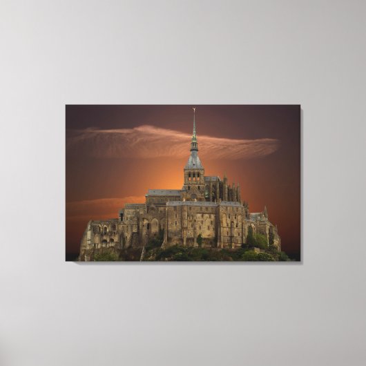 Mont-Saint-Michel Canvas Afdruk (Voorkant)