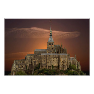 Mont-Saint-Michel Foto Afdruk