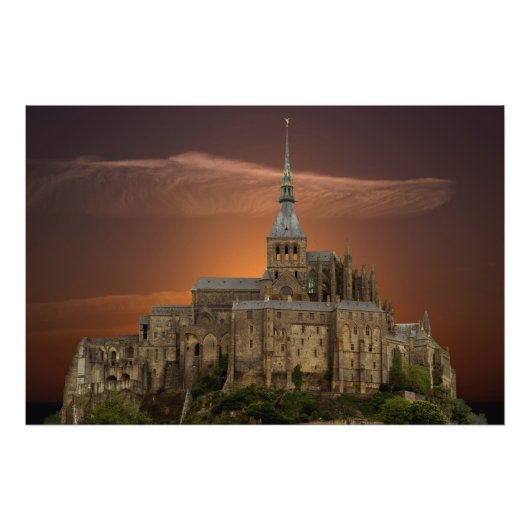 Mont-Saint-Michel Foto Afdruk (Voorkant)