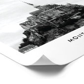Mont Saint Michel France Black & White Travel Phot Poster (Hoek)