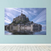 Mont Saint Michel France Canvas Afdruk (Insitu (Houten vloer))