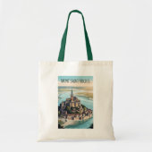 Mont-Saint-Michel France Illustration Travel Art Tote Bag (Voorkant)