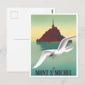 Mont Saint Michel France vintage Briefkaart (Voorkant / Achterkant)