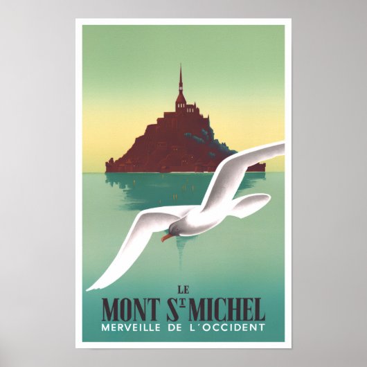 Mont Saint Michel France vintage Poster (Voorkant)