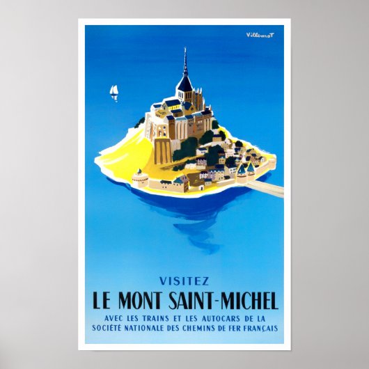 Mont Saint Michel France vintage Poster (Voorkant)