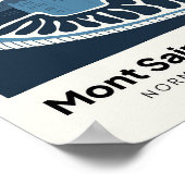 Mont Saint Michel Frankrijk abstracte reizen bloem Poster (Hoek)