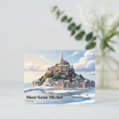 Mont Saint-Michel Frankrijk Briefkaart (Staand voorkant)