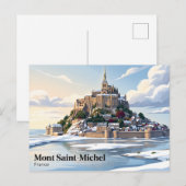 Mont Saint-Michel Frankrijk Briefkaart (Voorkant / Achterkant)