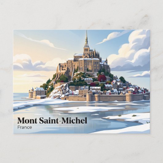 Mont Saint-Michel Frankrijk Briefkaart (Voorkant)