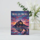 Mont Saint-Michel Frankrijk Briefkaart (Staand voorkant)