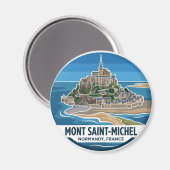 Mont Saint-Michel Frankrijk Magneet (Voorkant / Achterkant)