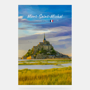 Mont-Saint-Michel, Frankrijk - Middeleeuwse Abdij Acryl Bord