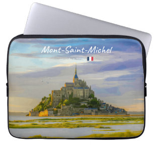 Mont-Saint-Michel, Frankrijk - Middeleeuwse Abdij Laptop Sleeve