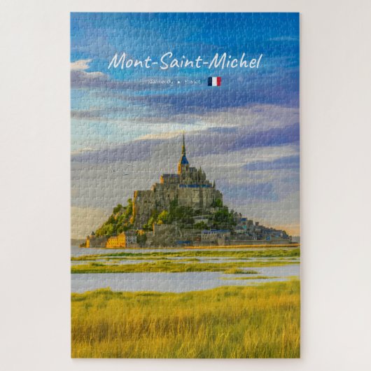 Mont-Saint-Michel, Frankrijk - Middeleeuwse Abdij Legpuzzel (Verticaal)