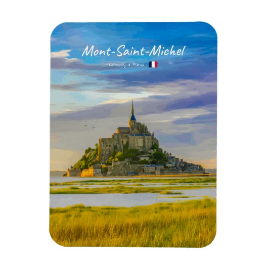 Mont-Saint-Michel, Frankrijk - Middeleeuwse Abdij Magneet (Verticaal)