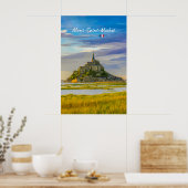 Mont-Saint-Michel, Frankrijk - Middeleeuwse Abdij Poster (Keuken)