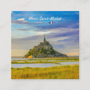 Mont-Saint-Michel, Frankrijk - Middeleeuwse Abdij Vierkante Visitekaartje