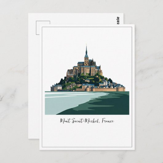 Mont Saint-Michel Frankrijk Normandië Briefkaart (Voorkant / Achterkant)