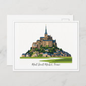 Mont Saint-Michel Frankrijk Normandië Briefkaart (Voorkant / Achterkant)