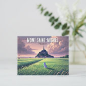 Mont Saint-Michel Frankrijk Reizen Briefkaart (Staand voorkant)