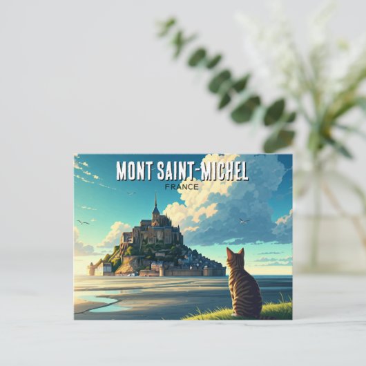 Mont Saint-Michel Frankrijk Reizen Briefkaart (Staand voorkant)