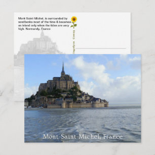 Mont-Saint-Michel hoogtij, Normandië, Frankrijk - Briefkaart
