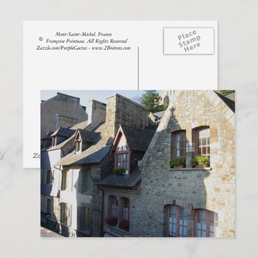 Mont-Saint-Michel. Huishoudens Briefkaart (Voorkant / Achterkant)