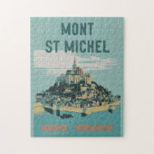 Mont Saint Michel illustration France Legpuzzel (Verticaal)