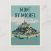 Mont Saint Michel illustreert France Briefkaart (Voorkant)