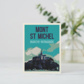 Mont Saint Michel illustreert France Briefkaart (Staand voorkant)