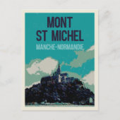 Mont Saint Michel illustreert France Briefkaart (Voorkant)