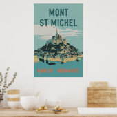 Mont Saint Michel illustreert France Poster (Keuken)