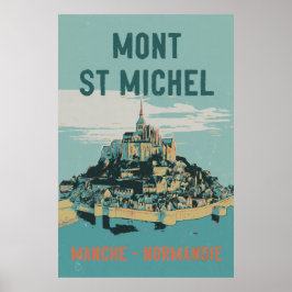 Mont Saint Michel illustreert France Poster