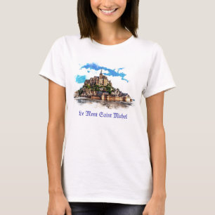 Mont Saint Michel in Normandië, Frankrijk. T-shirt