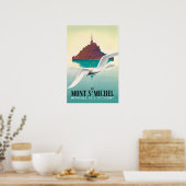 Mont Saint-Michel Kunst Franse Reisposter Frankrij Poster (Keuken)