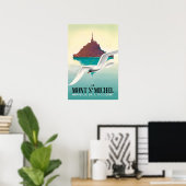 Mont Saint-Michel Kunst Franse Reisposter Frankrij Poster (Thuiskantoor)