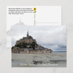 Mont-Saint-Michel Laag Tij, Normandië, Frankrijk - Briefkaart