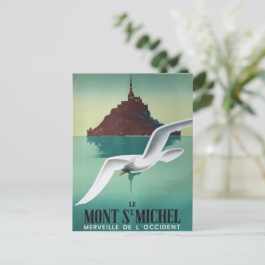 Mont-Saint-Michel mouette Briefkaart (Staand voorkant)