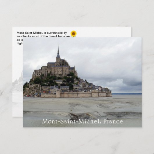 Mont-Saint-Michel, Normandië, Frankrijk - Briefkaart (Voorkant / Achterkant)