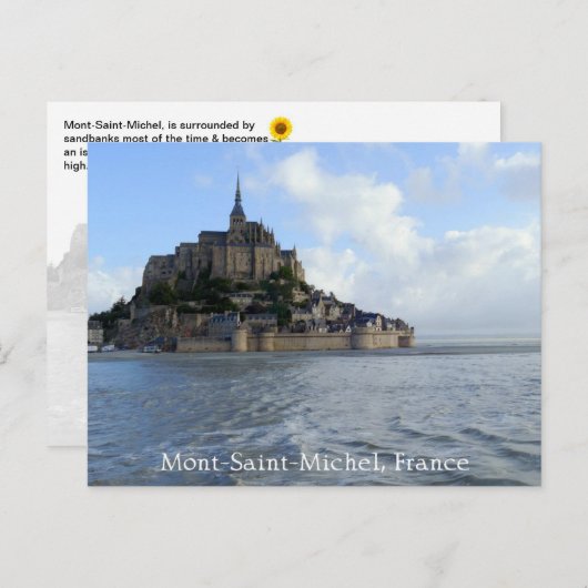 Mont-Saint-Michel, Normandië, Frankrijk - Briefkaart (Voorkant / Achterkant)